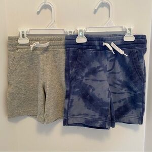 Old Navy Boys Fleece Drawstring Stretch Shorts Gray/ Blue Tie-Dye Size XS (5)